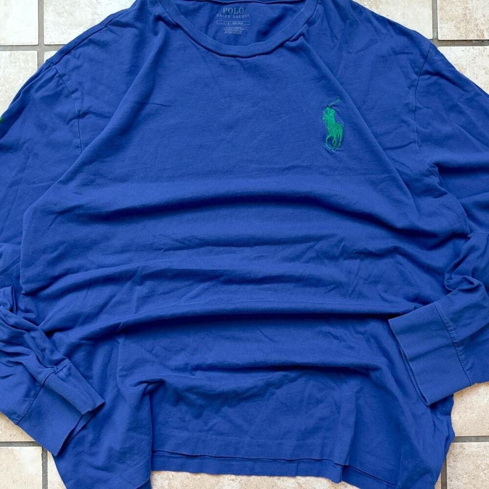SMALL HOLES Polo by Ralph Lauren Long Sleeve Sweatshirt - Size L